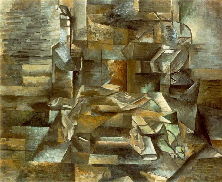 Bottle and Fishes - Braque Georges 