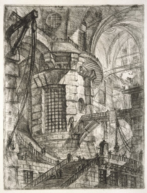 Image result for Piranesi The Round Tower Plate 3 of Carceri