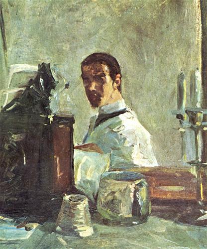 Self-portrait in front of a mirror - Henri de Toulouse-Lautrec