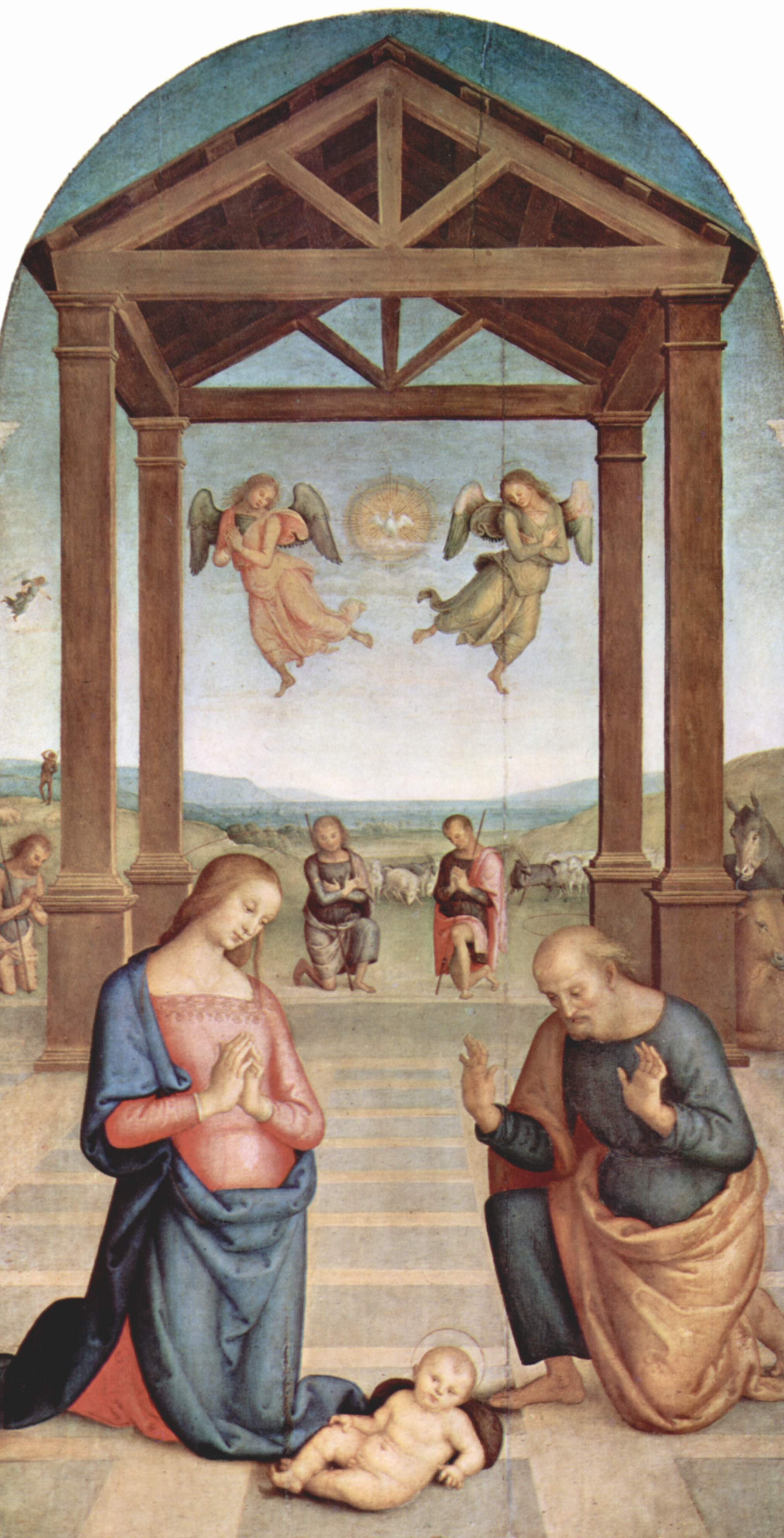 Pietro Perugino Altarpiece of St Augustine Adoration of the Shepherds