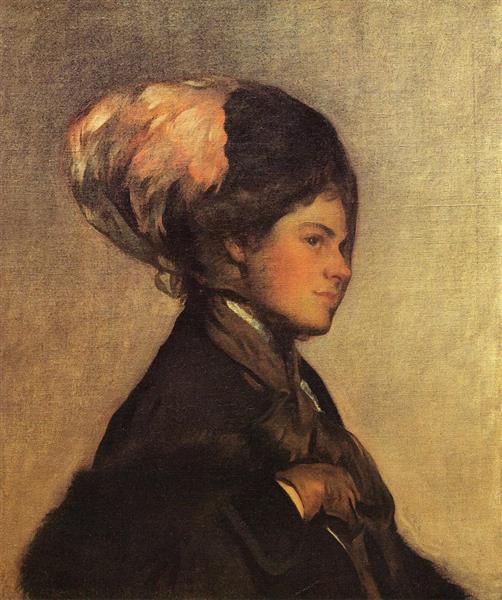 The Pink Feather (The Brown Veil), 1908 - Джозеф Родефер Де Камп