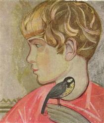 Boy with the Birdie - Fedir Krychevsky