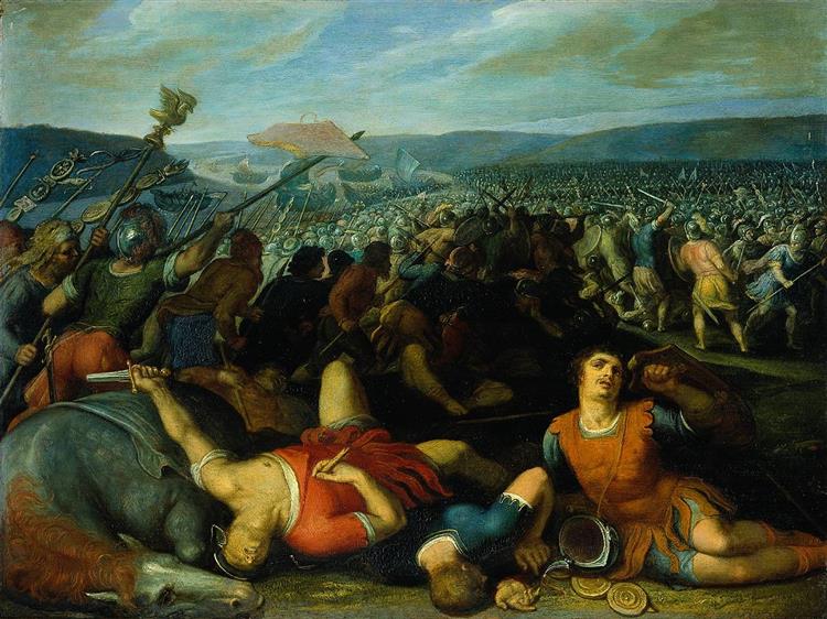 Batavians Defeating Romans on the Rhine, 1613 - Otto van Veen