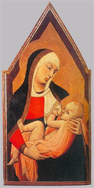 Nursing Madonna, 1330 - Амброджо Лоренцетті
