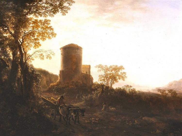 Italian Landscape by Evening, c.1645 - Ян Бот