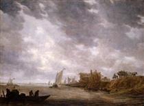 A River Scene - Jan van Goyen