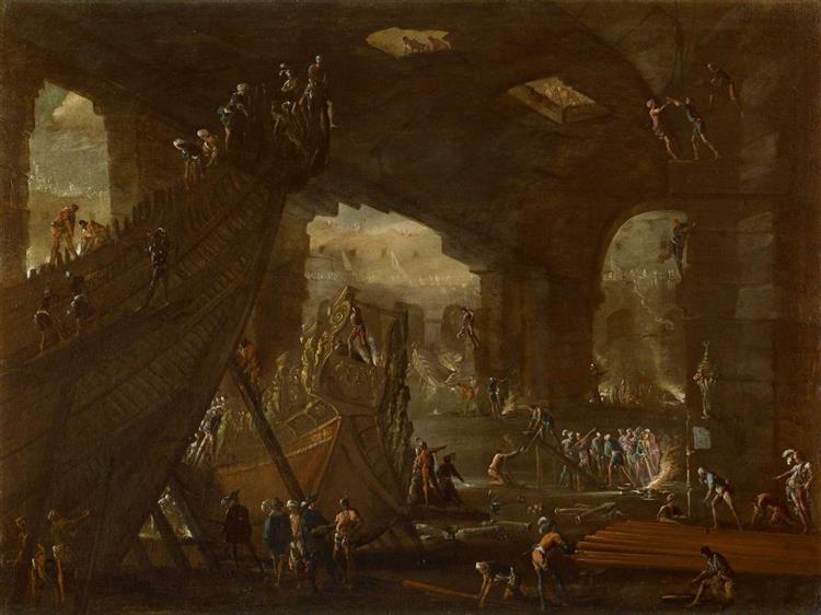 A Shipyard, c.1639 - Agostino Tassi