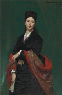 Portrait of Madame Marie Clerc - Carolus-Duran