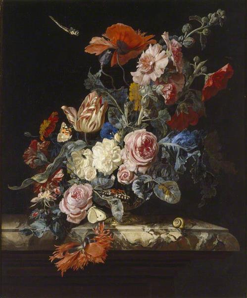 A Vase of Flowers, 1663 - Willem van Aelst