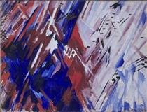 Red and Blue Rayonism (Beach) - Michel Larionov