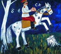 Soldier on a Horse - Mikhail Larionov
