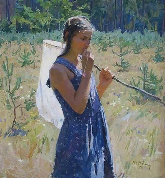 Girl with a Butterfly Net, 1959 - Tetyana Yablonska