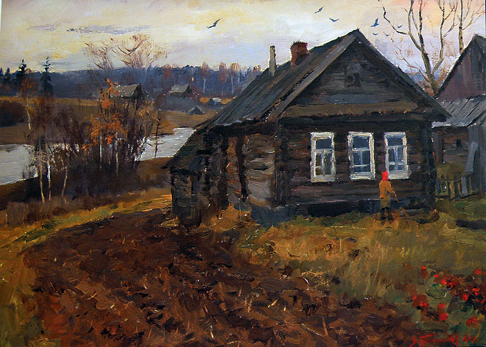 Autumn in a Village, 1986 - Виктор Григорьевич Пузырьков