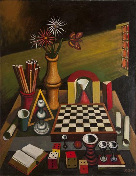 Still Life with a Butterfly, 1975 - Карл Йосифович Звиринский