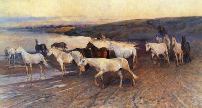 Herd of Oryol trotters, 1890 - Nikolaï Samokich