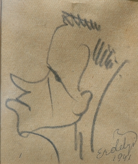 Caricature, 1941 - Адальберт Михайлович Эрдели