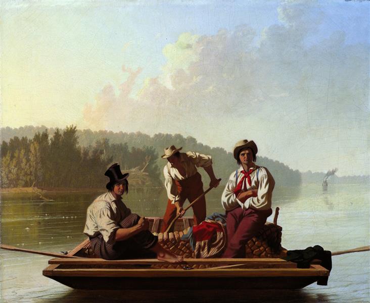 Boatmen on the Missouri, 1846 - Джордж Калеб Бингем