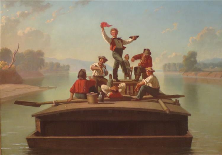 The Jolly Flatboatman - George Caleb Bingham