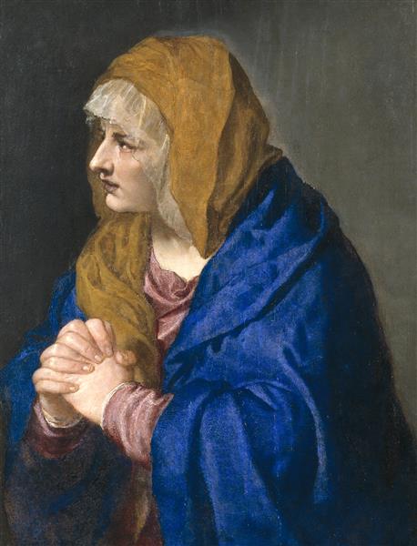 Dolorosa con las manos juntas, 1550 - Tiziano