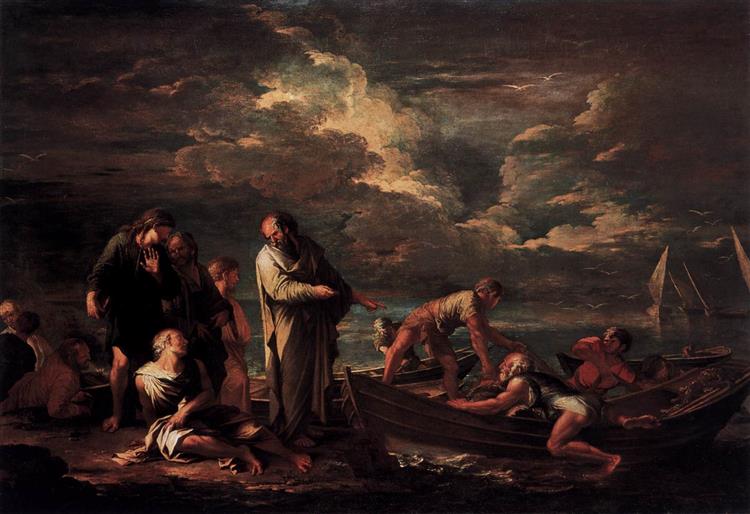 Pythagoras and the Fisherman, 1662 - Salvator Rosa