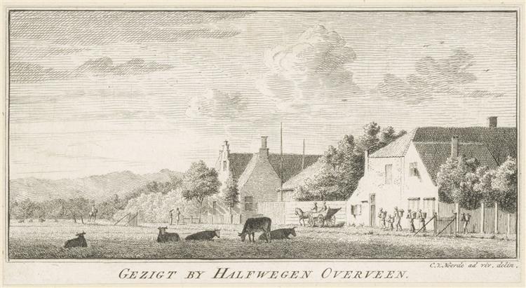 View at halwegen Overveen, 1762 - Cornelis van Noorde