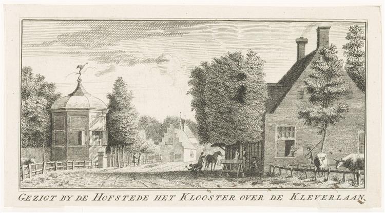 View of the Hofstede "the Klooster" from the Kleverlaan., 1762 - Cornelis van Noorde