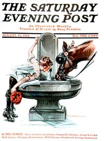 "Drink of Water"  Saturday Evening Post Cover - Frank X. Leyendecker