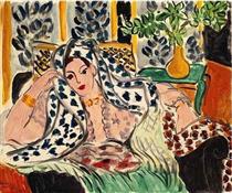Odalisque with Black Armchair - Henri Matisse