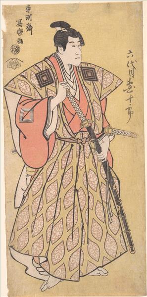 Ichikawa Danjuro VI as Funa Bansaku,son of Fuwa Banzayemon, 1794 - Tōshūsai Sharaku