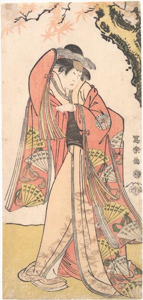 Actor Sakakiyama Sangoro II as Michinaga's Daughter Princess Otae, 1795 - Tōshūsai Sharaku