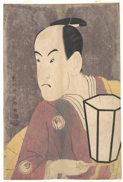 Bandō Hikosaburō III as Sagisaka Sanai in the Play "Koinyōbō Somewake Tazuna", 1795 - Tōshūsai Sharaku