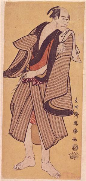 Kabuki Actor Ichikawa Ebizō I as Ranmyaku No Kichi, 1795 - 東洲齋寫樂