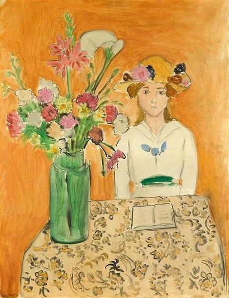 Girl in White with a Bouquet, 1919 - Henri Matisse
