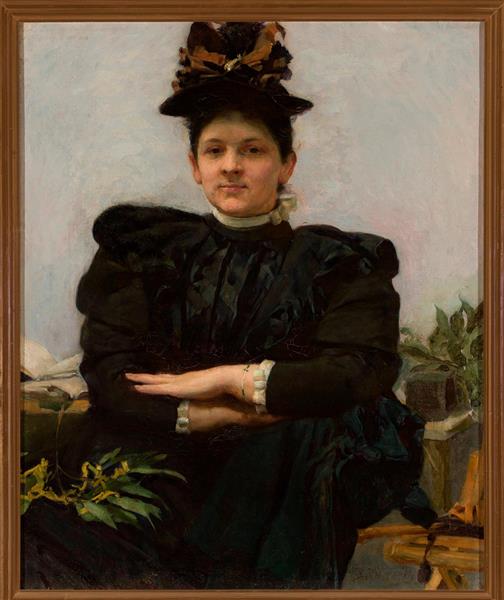 Portrait of Wanda Strażyńska, 1894 - Józef Mehoffer