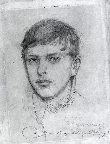 Self-portrait, 1890 - Станіслав Виспянський