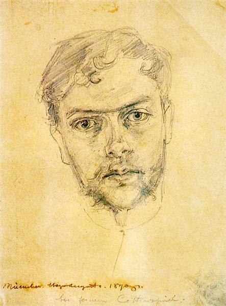Self-portrait, 1890 - Станислав Выспяньский