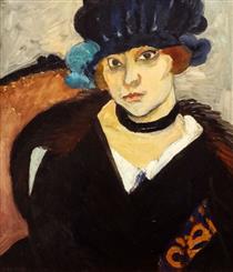 Marguerite with a Leather Hat - Henri Matisse