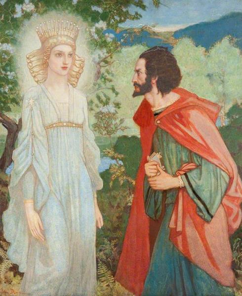 Merlin and the Fairy Queen - John Duncan