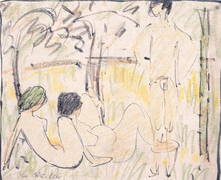 Three Nudes, 1910 - Отто Мюллер