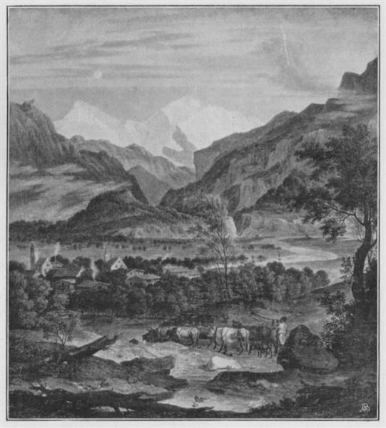 Berner Oberland, 1816 - Йозеф Антон Кох