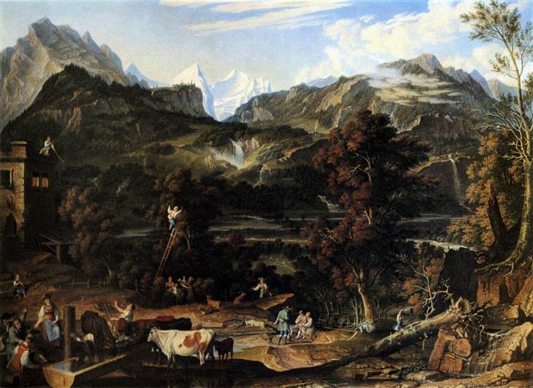 The Upland near Bern, 1816 - Йозеф Антон Кох