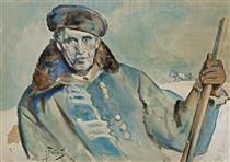 Self-Portrait In Winter Coat - Julian Fałat
