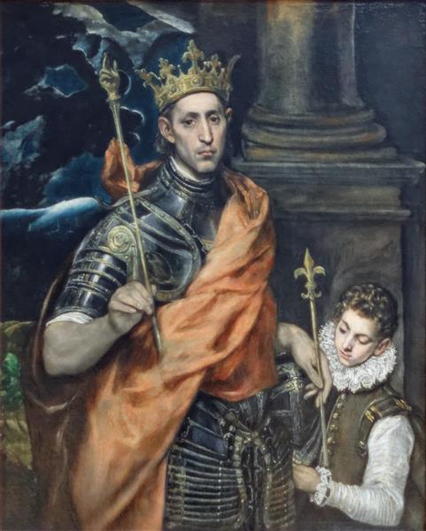 Saint Louis Roi De France Et Un Page C 1590 El Greco Wikiart Org