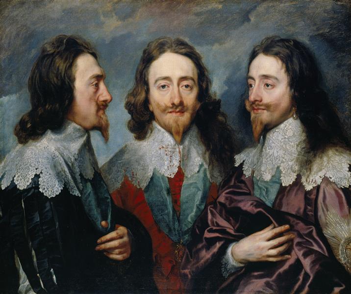 Triple portrait de Charles Ier, 1635 - 1636 - Antoine van Dyck