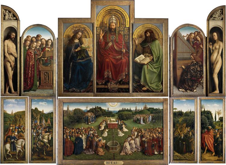 The Ghent Altarpiece (interior), 1432 - Jan van Eyck