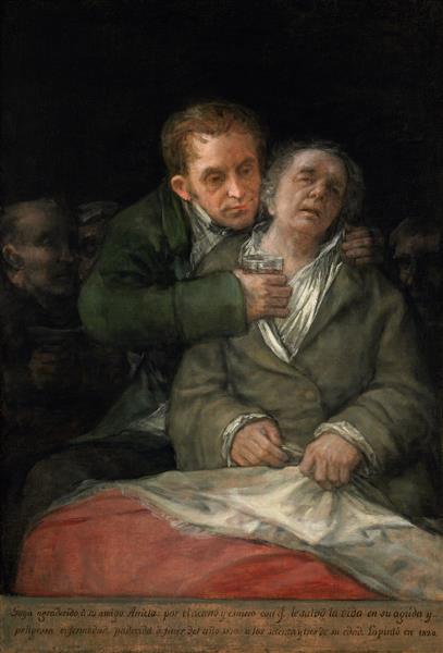 Autoportrait avec le docteur Arrieta, 1820 - Francisco de Goya