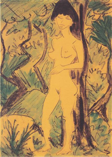 Akt Im Wald, 1923 - Otto Mueller