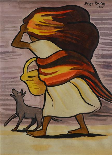 Cargadora Con Perro, 1927 - Diego Rivera