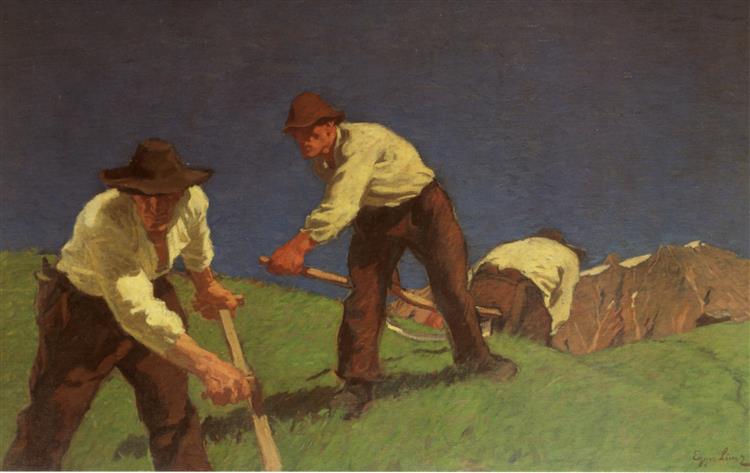 Die Bergmäher, 1907 - Albin Egger-Lienz