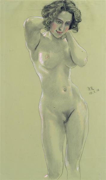 Female Nude, 1910 - Макс Клінгер
